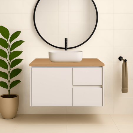 ארון אמבטיה תלוי דגם שוהם בוצ'ר כולל מראה מרחפת