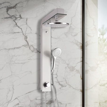 מוט פינוק זכוכית יוקרתי SAFFI כסוף