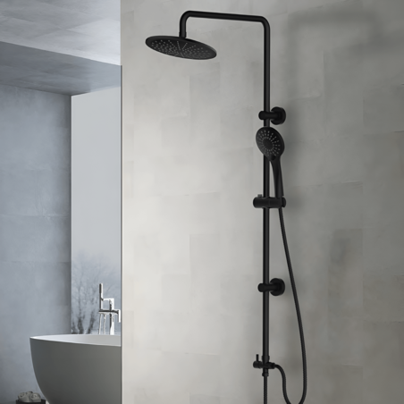 מוט פינוק למקלחת דגם VOLO שחור