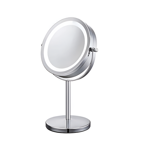 מראה מגדילה מונחת עם תאורה פי 5 ניקל