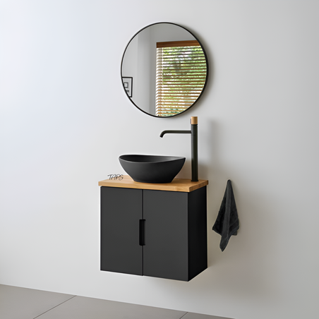 ארון אמבטיה תלוי פדרו 29*60 כולל כיור מונח