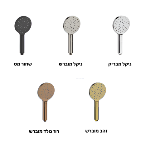 מזלף מקלחת 3 מצבי זרימה במגוון צבעים