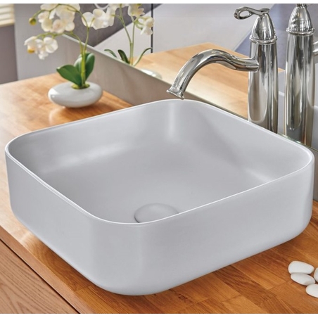 כיור אמבטיה מונח דגם אורלינס בטון בהיר מט