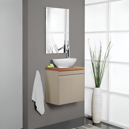 ארון אמבטיה תלוי ברק 34*55 כולל כיור מונח