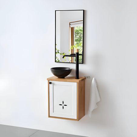 ארון אמבטיה תלוי פמלה 26*43 כולל כיור מונח