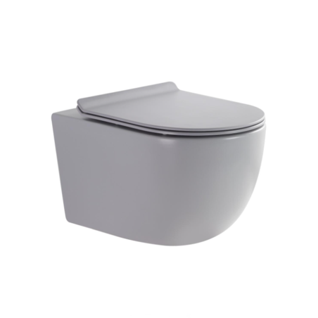 אסלה תלויה דגם ארט אפור מט