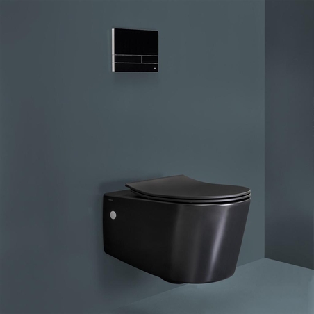 אסלה תלויה דגם זאוס שחור מט