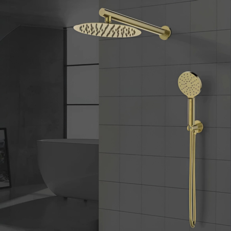 סט 5 חלקים למקלחת זהב מוברש