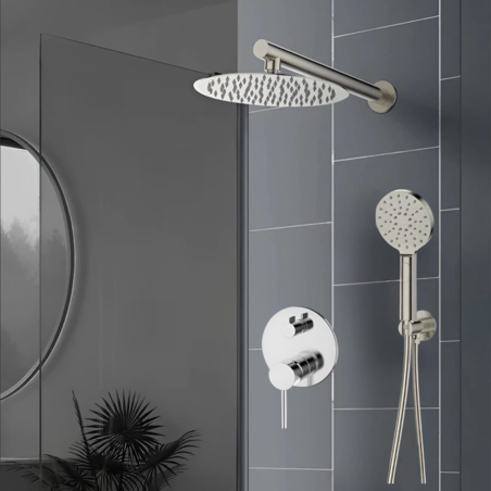 סט 6 חלקים למקלחת ניקל