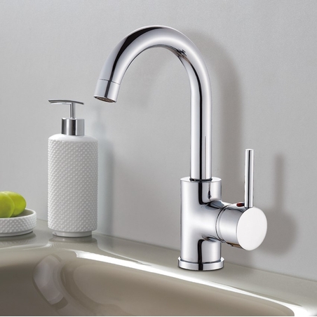 ברז ברבור לכיור אמבטיה ZV121 ניקל