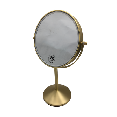 מראה מגדילה מונחת פי 7 זהב מט