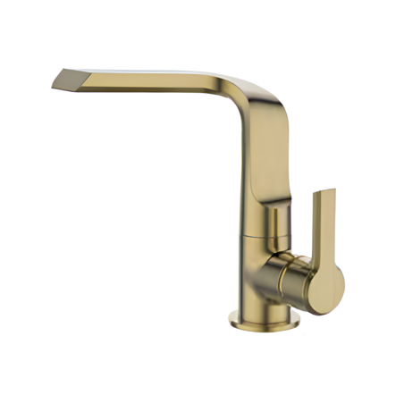 ברז לכיור אמבטיה ZV124 זהב מוברש