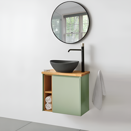 ארון אמבטיה תלוי קרלוס 29*60 כולל כיור מונח