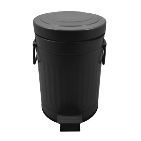 פח אשפה 3 ליטר רטרו שחור