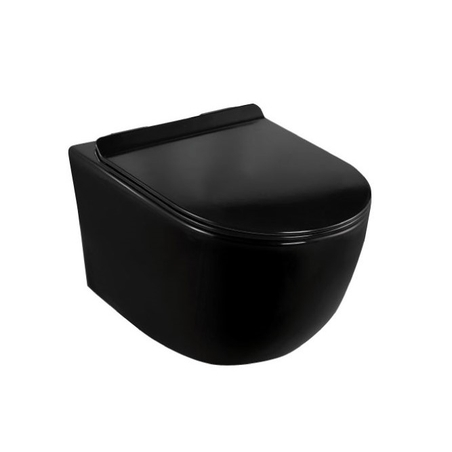 אסלה תלויה דגם ארט שחור מט או מבריק