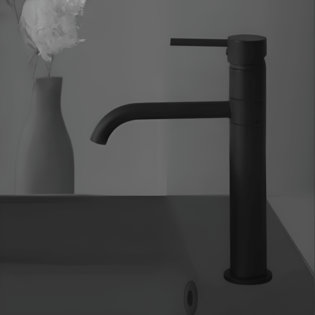 ברז לכיור אמבטיה ZV445 שחור מט