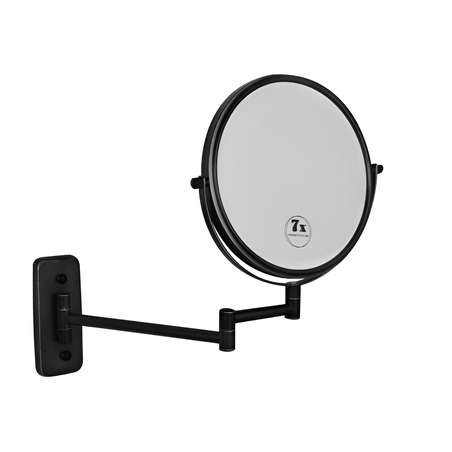 מראה מגדילה תלויה פי 7 שחור מט