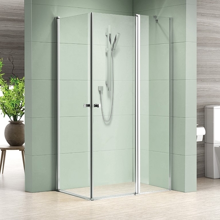 מקלחון פינתי יוקרתי (דלת + קבוע ודלת) לפי מידה