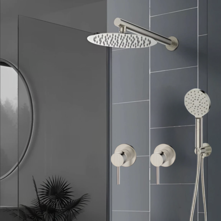 סט 7 חלקים למקלחת ניקל