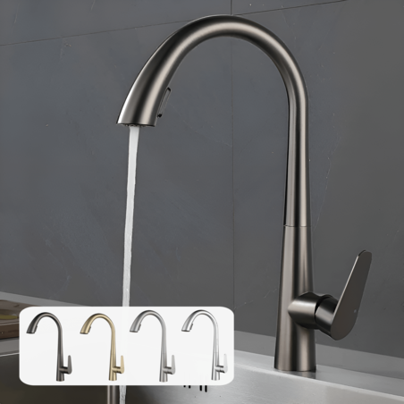 ברז מטבח נשלף 2 מצבים OB809 במגוון צבעים