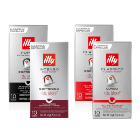 מבצע מיקס בנדל 50 קפסולות קפה illy סוג הקלייה - לפי בחירה