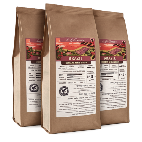 מבצע 3 יח' 500 גר' פולי קפה BRAZIL-DIEMME איטליה