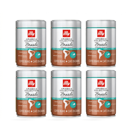 מבצע 6 יח'- פולי קפה אילי - 250 גר' קלייה בינונית ברזיל סרדו מיניירו - illy Brazil Cerrado Mineiro