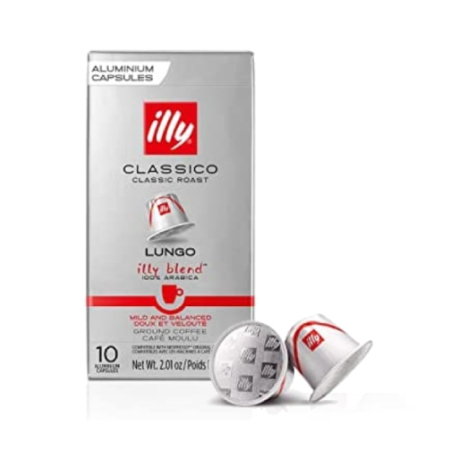 10 קפסולות קפה קלייה בהירה לונגו illy lungo