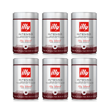 מבצע 6 יח' קפה טחון illy 250 גר' קלייה כהה אינטנסו