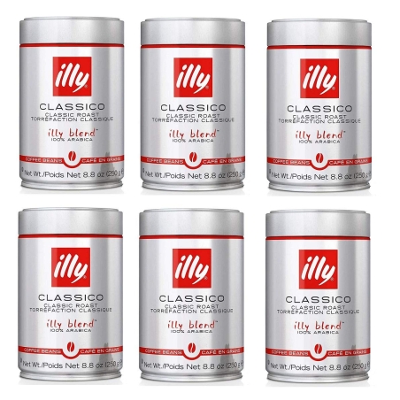 מבצע 6 יח' 250 גר' פולי קפה illy קלייה בינונית קלאסי