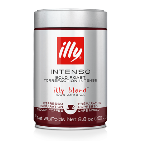 קפה טחון illy 250 גר' קלייה כהה אינטנסו