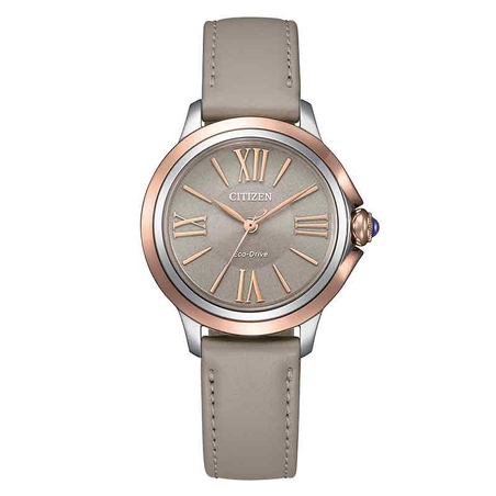 שעון CITIZEN סולארי לאישה רצועת עור דגם CIEM116601Z