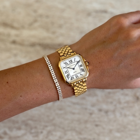שעון יד לאישה בציפוי 18K זהב – METRO