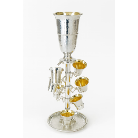 מחלק יין (משפך) מפל מרוקע כסף טהור