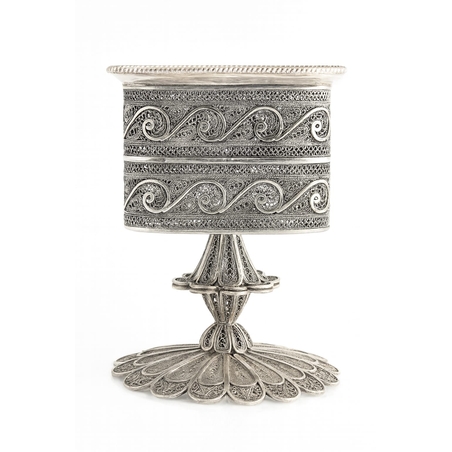 מעמד לנר הבדלה פילגרן כסף טהור