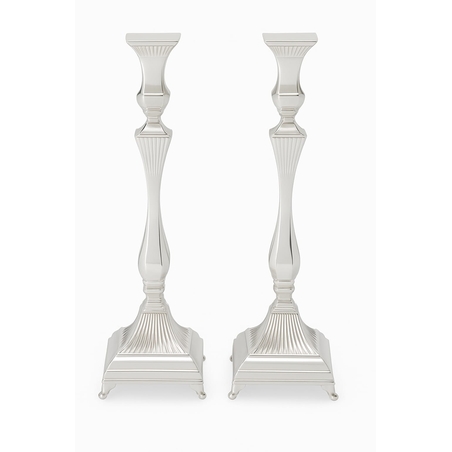 פמוטי שמש פסים כסף טהור