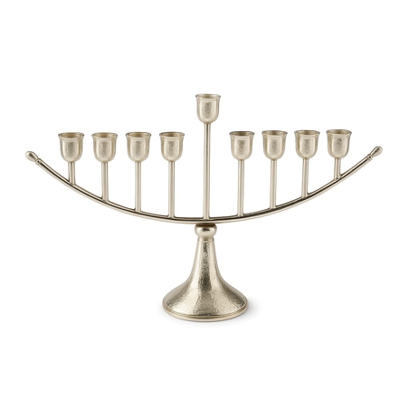 חנוכיה קשת פטיש כסף טהור