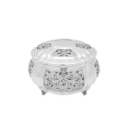 קופסאת אתרוג מנוסר כסף טהור