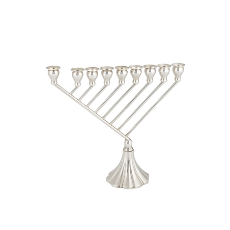 חנוכיה וילון אלכסון כסף טהור