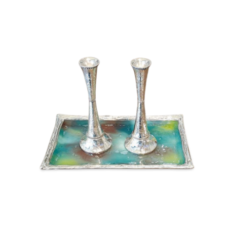 מגש ליקר / פמוטים זכוכית רומית