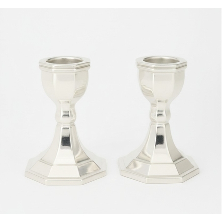 פמוטי מיני משושה כסף טהור