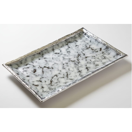 Candlestick / liqueur tray Frosted glass