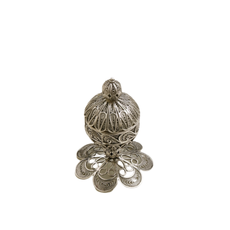 קופסאת בשמים פילגרן כדור S כסף טהור