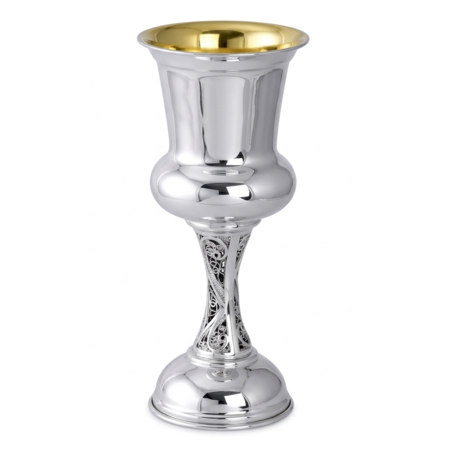 גביע קידוש פופאי תפוח כסף טהור