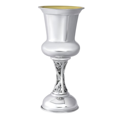 גביע קידוש פופאי תפוח כסף טהור