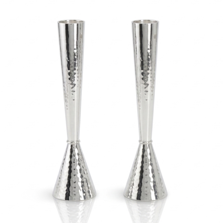 Cone candlesticks different sizes, pure silver