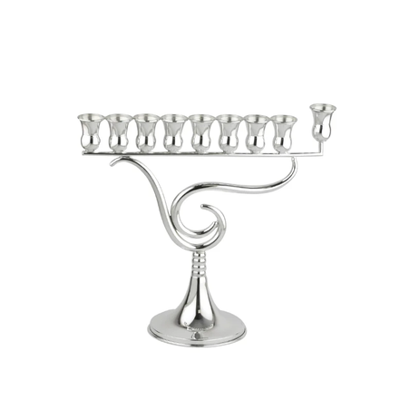 חנוכיה שופר כסף טהור