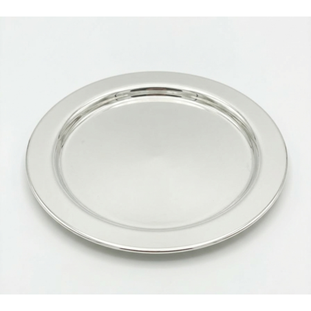 Pure silver liqueur plate