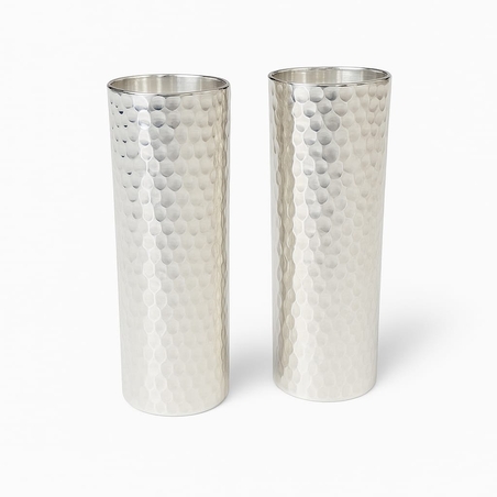 פמוטי עמוד פטיש כסף טהור