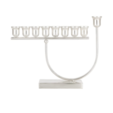 חנוכיה U קלאס כסף טהור